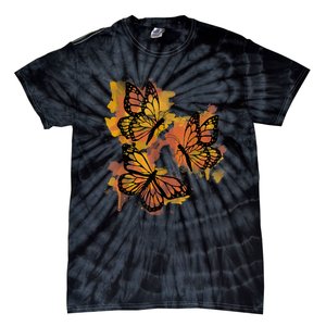 Monarch Butterfly Colourful Butterfly Tie-Dye T-Shirt