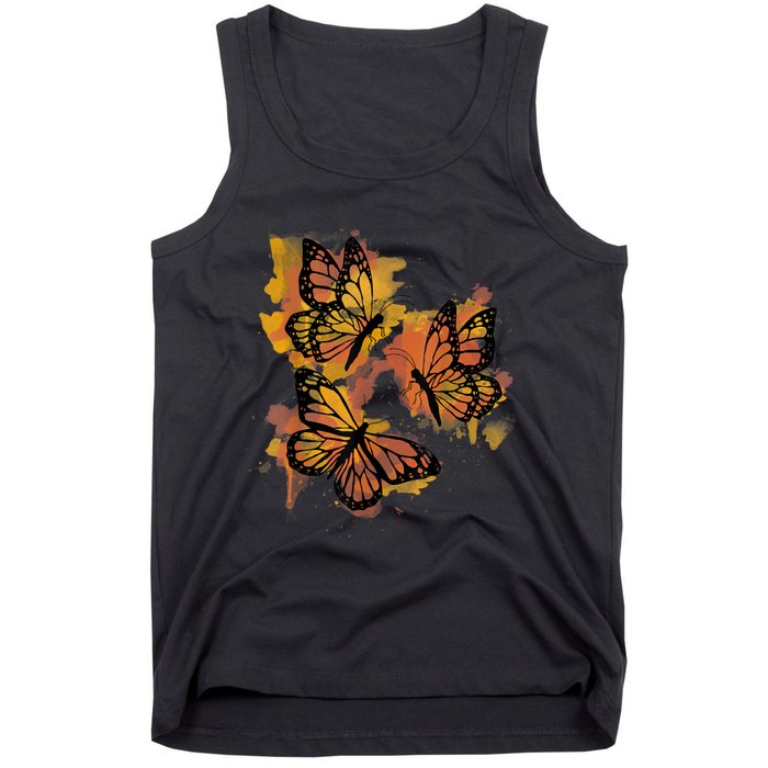 Monarch Butterfly Colourful Butterfly Tank Top