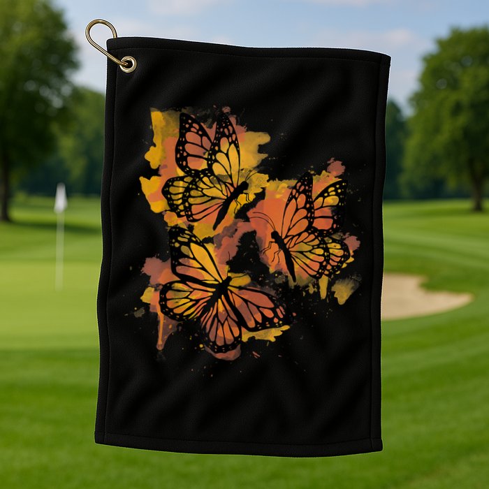 Monarch Butterfly Colourful Butterfly Golf Towel