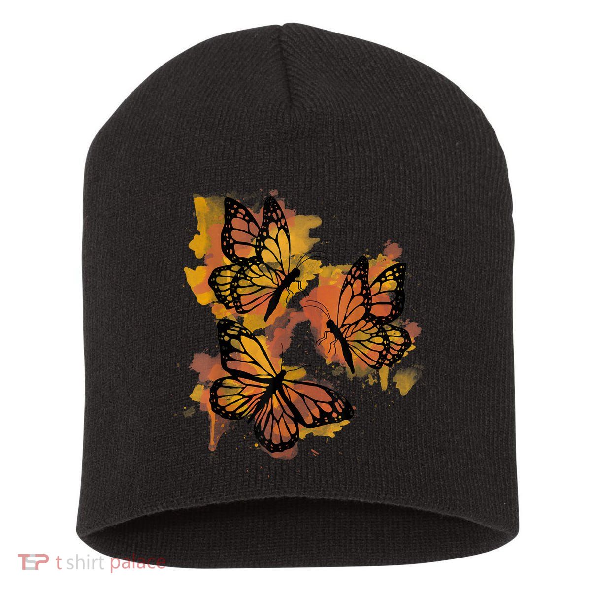 Monarch Butterfly Colourful Butterfly Short Acrylic Beanie