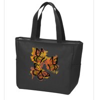 Monarch Butterfly Colourful Butterfly Zip Tote Bag