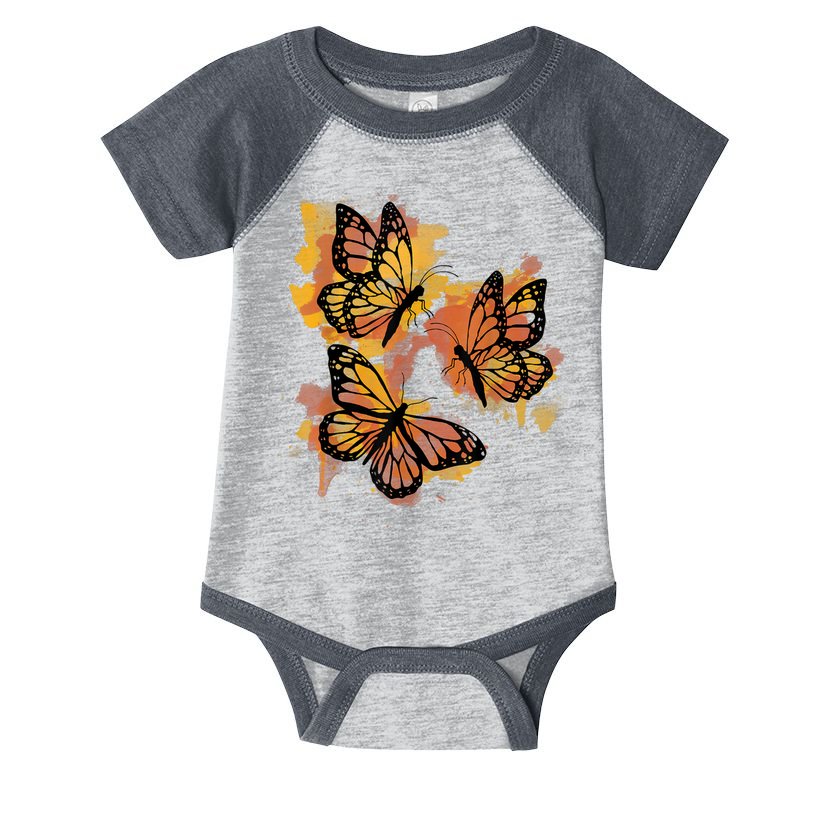 Monarch Butterfly Colourful Butterfly Infant Baby Jersey Bodysuit