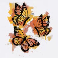 Monarch Butterfly Colourful Butterfly Garment-Dyed Sweatshirt