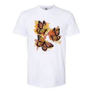 Monarch Butterfly Colourful Butterfly Softstyle CVC T-Shirt