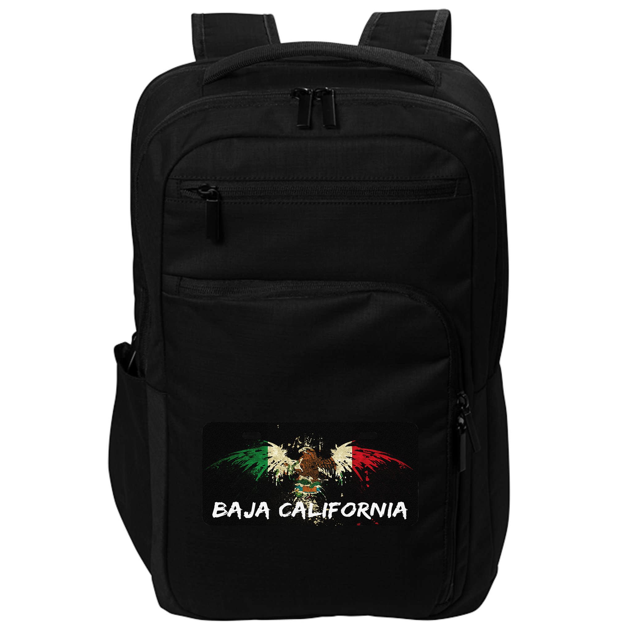 Mexicali Baja California Mexico License Plate Aesthetic Impact Tech Backpack