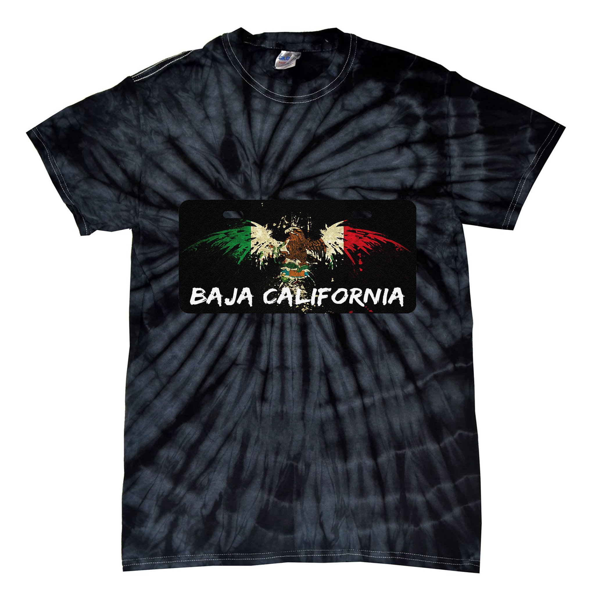 Mexicali Baja California Mexico License Plate Aesthetic Tie-Dye T-Shirt