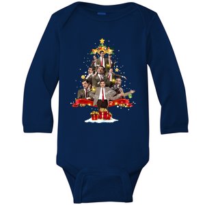 Mr Bean Christmas Tree Baby Long Sleeve Bodysuit