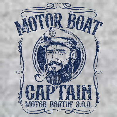 Motor Boat Captain Funny Pontoon Boating Boatin Lake T-Shirt