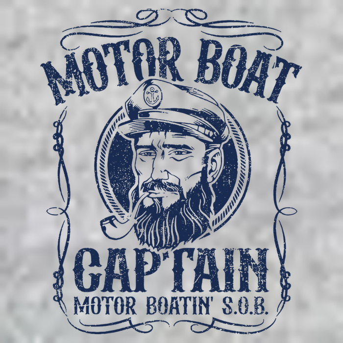 Motor Boat Captain Funny Pontoon Boating Boatin Lake Premium T-Shirt