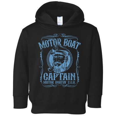 Motor Boat Captain Funny Pontoon Boating Boatin Lake Toddler Hoodie