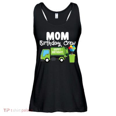 Mom Birthday Crew Garbage Truck Birthday Party Ladies Essential Flowy Tank
