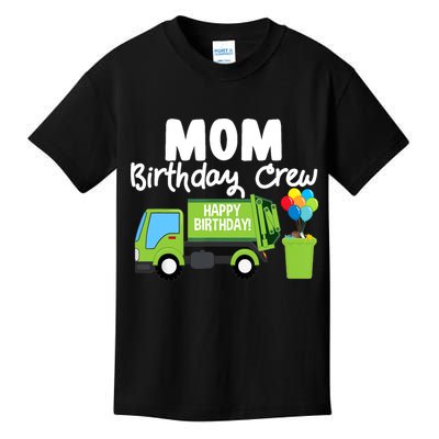 Mom Birthday Crew Garbage Truck Birthday Party Kids T-Shirt