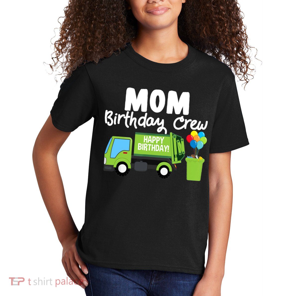 Mom Birthday Crew Garbage Truck Birthday Party Kids T-Shirt