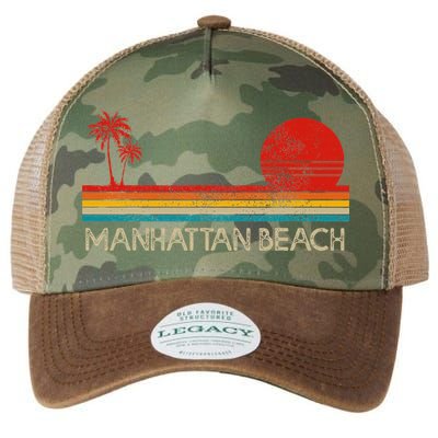 Manhattan Beach California Ca Surfer Retro Sunset Vintage Legacy Tie Dye Trucker Hat