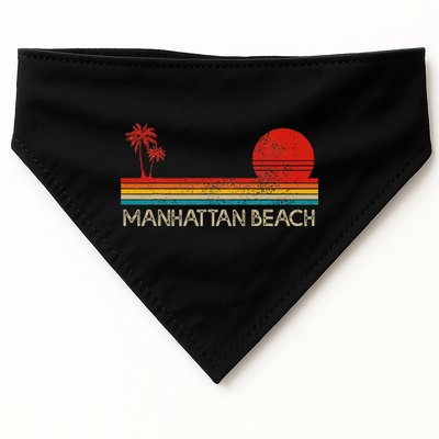 Manhattan Beach California Ca Surfer Retro Sunset Vintage USA-Made Doggie Bandana