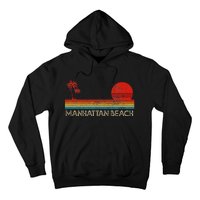 Manhattan Beach California Ca Surfer Retro Sunset Vintage Hoodie