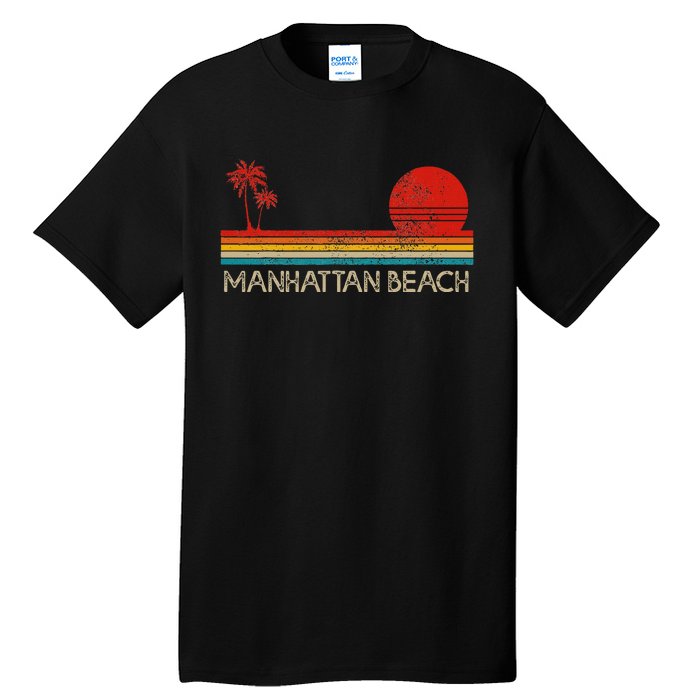 Manhattan Beach California Ca Surfer Retro Sunset Vintage Tall T-Shirt