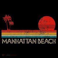Manhattan Beach California Ca Surfer Retro Sunset Vintage Flatbill Hat