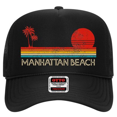 Manhattan Beach California Ca Surfer Retro Sunset Vintage Trucker Hat