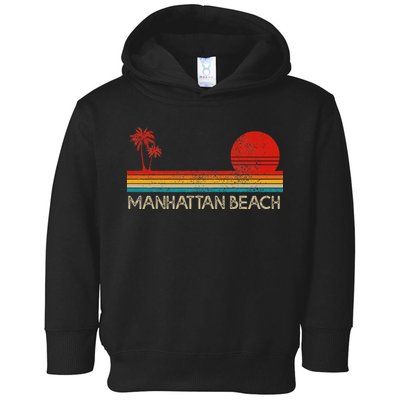 Manhattan Beach California Ca Surfer Retro Sunset Vintage Toddler Hoodie