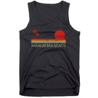 Manhattan Beach California Ca Surfer Retro Sunset Vintage Tank Top