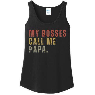 My Boss Calls Me Papa Ladies Essential Tank