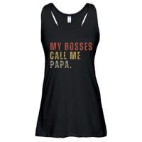 My Boss Calls Me Papa Ladies Essential Flowy Tank