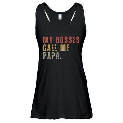 My Boss Calls Me Papa Ladies Essential Flowy Tank