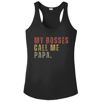 My Boss Calls Me Papa Ladies PosiCharge Competitor Racerback Tank