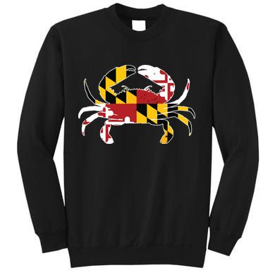 Maryland Blue Crab Vintage Maryland Flag Pride Sweatshirt