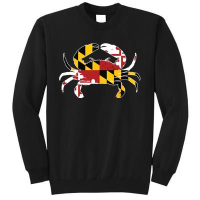 Maryland Blue Crab Vintage Maryland Flag Pride Tall Sweatshirt