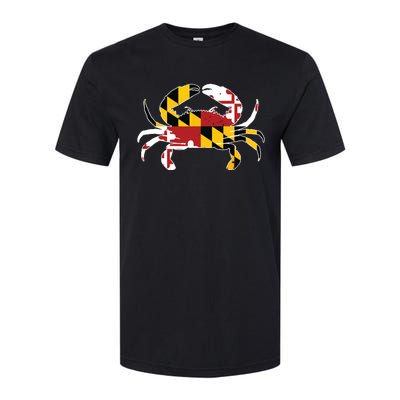 Maryland Blue Crab Vintage Maryland Flag Pride Softstyle CVC T-Shirt