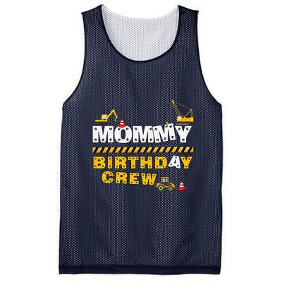 Mommy Birthday Crew Construction Family Birthday Party Mesh Reversible Basketball Jersey Tank