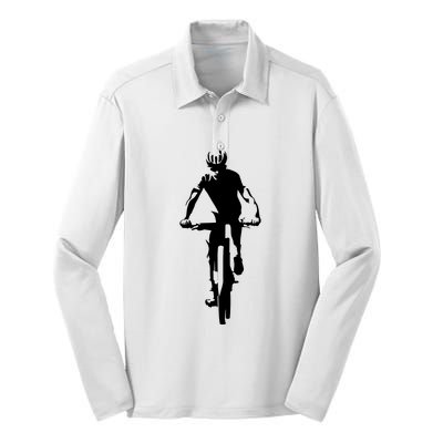 Mountain Bike Cycling Silk Touch Performance Long Sleeve Polo