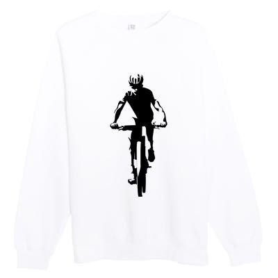 Mountain Bike Cycling Premium Crewneck Sweatshirt