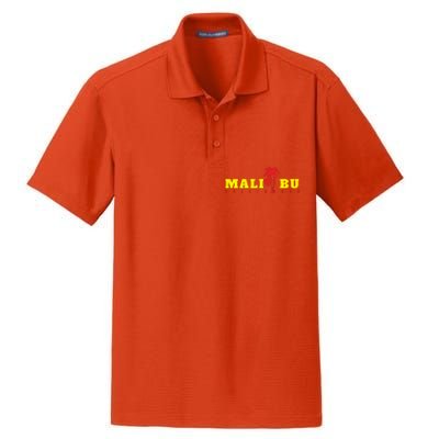 Malibu Beach California Souvenir Dry Zone Grid Polo