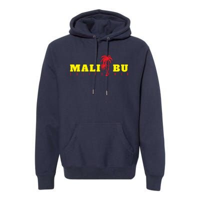 Malibu Beach California Souvenir Premium Hoodie