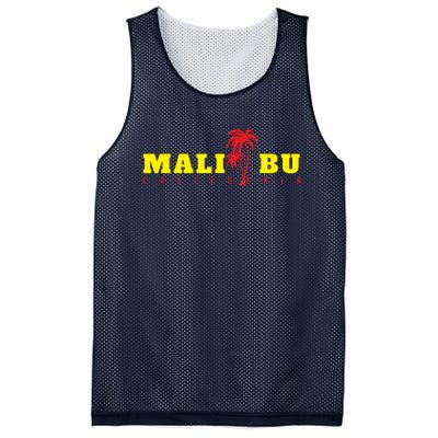 Malibu Beach California Souvenir Mesh Reversible Basketball Jersey Tank