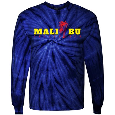 Malibu Beach California Souvenir Tie-Dye Long Sleeve Shirt