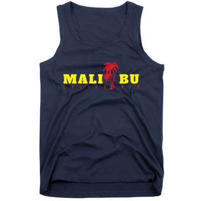 Malibu Beach California Souvenir Tank Top