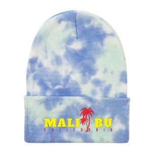 Malibu Beach California Souvenir Tie Dye 12in Knit Beanie