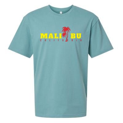 Malibu Beach California Souvenir Sueded Cloud Jersey T-Shirt