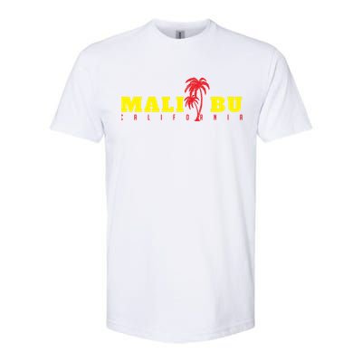 Malibu Beach California Souvenir Softstyle CVC T-Shirt