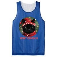 Meowy Black Cat Ugly Christmas Light Gift Mesh Reversible Basketball Jersey Tank