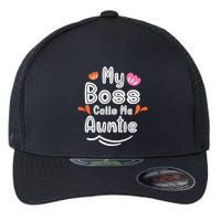 My Boss Calls Me Auntie Flexfit Unipanel Trucker Cap