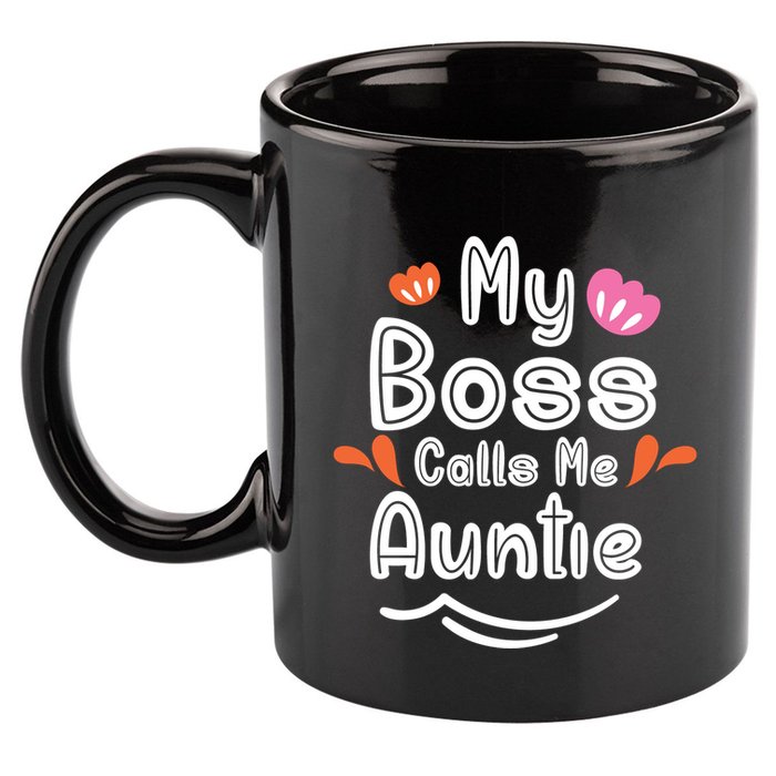 My Boss Calls Me Auntie 11oz C Handle Ceramic Mug