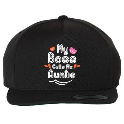 My Boss Calls Me Auntie Wool Snapback Cap