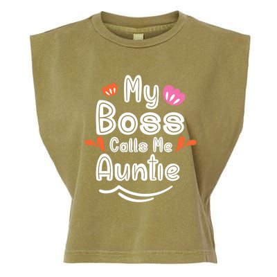 My Boss Calls Me Auntie Garment-Dyed Women's Muscle Tee