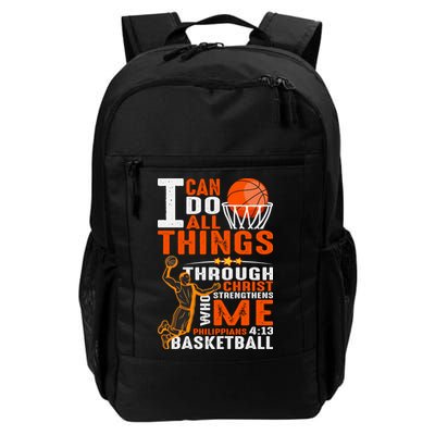 Motivational Basketball Christianity Quote Christian Basketball Bible Verse Backpack