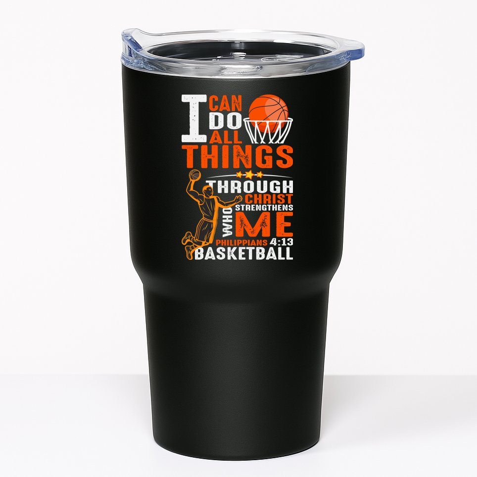 Motivational Basketball Christianity Quote Christian Basketball Bible Verse Tumbler